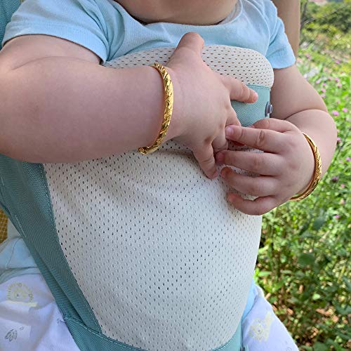 Ethlyn 2Pcs/Lot 18K Gold Plated 12Months Children Mini Size Bangles Bracelet Christmas Birthday Gifts thumb #2