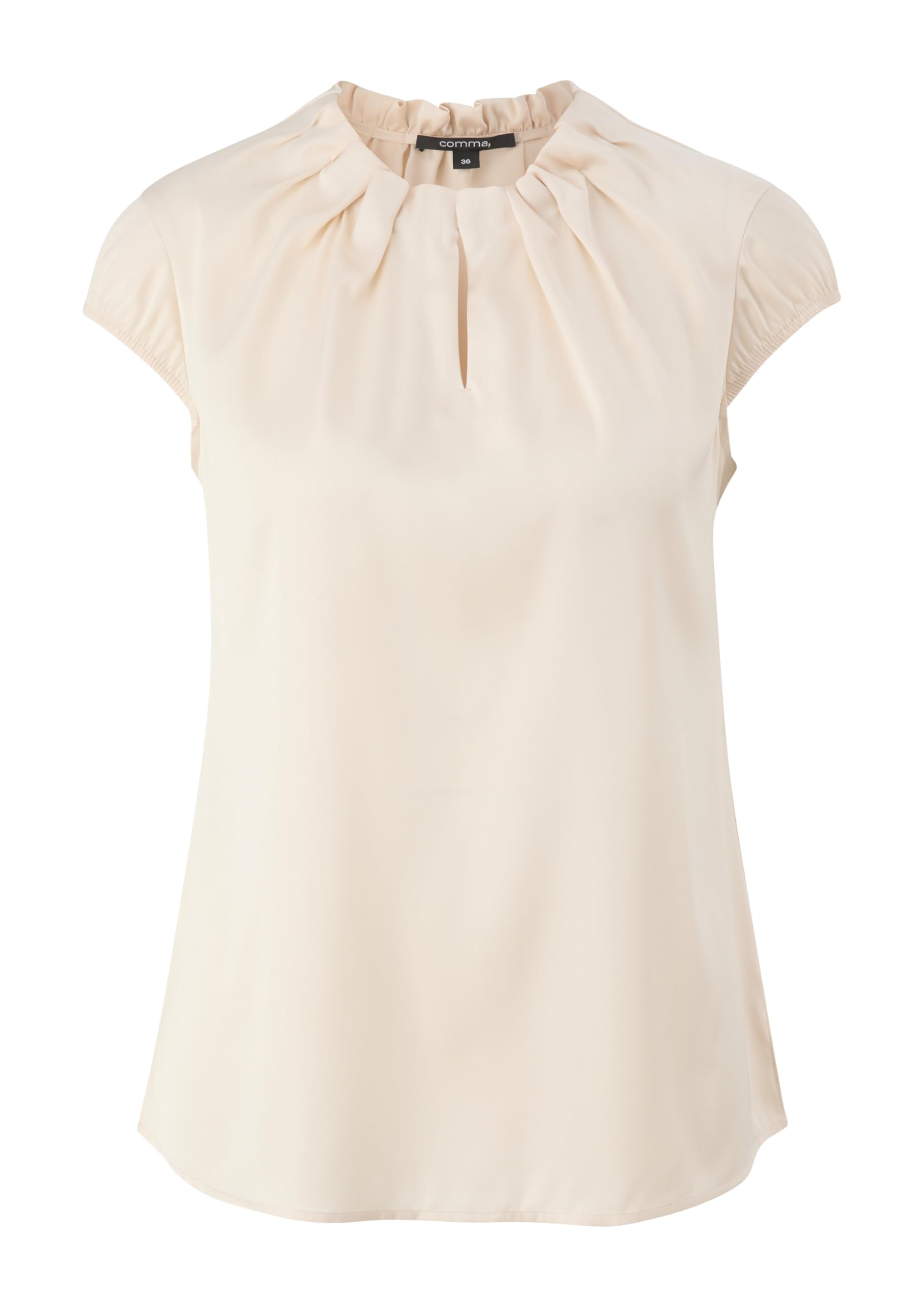 comma Satinbluse mit Raffung