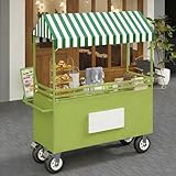 Utilisation flexible : que vous soyez dans les centres commerciaux, les marchés agricoles, les salons commerciaux, les kiosques ou les espaces d'événements en plein air, ce produit est parfait pour vendre de la nourriture, des jouets, des fleurs, des cadeaux ou d'autres articles. Idéal pour les vendeurs ambulants, il s'adapte à différents environnements, assurant commodité et polyvalence pour vos besoins de vente.