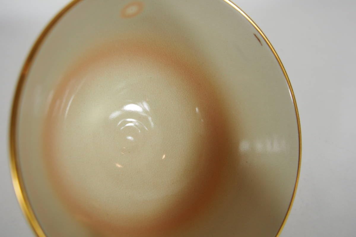 茶道具　京焼　色絵　菖蒲文　蓋置　在銘　V　8528 茶道具 京焼 色絵 菖蒲文 蓋置 在銘 V 8528 - メルカリ