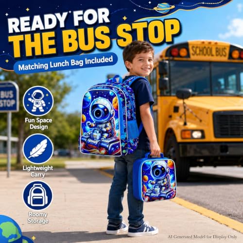 Image of UFNDC 3PCS Boys Backpack,16 inchKids Dinosaur Bookbag with Lunch Box, School Bag for Elementary Toddler