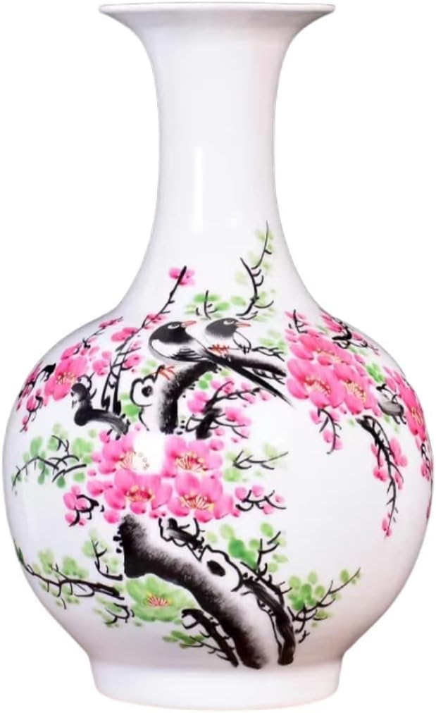 Vase Tabletop Ceramic Porcelain Flower vase Chinese Antique Traaditional Decorative high 34.5 cm