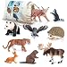 Volnau Animal Figurines Toys Set 9PCS Eurasia Animal Figures Zoo Pack for Toddlers Kids Christmas Birthday Gift Preschool Educational Tiger Panda Jungle Rain Forest Animals