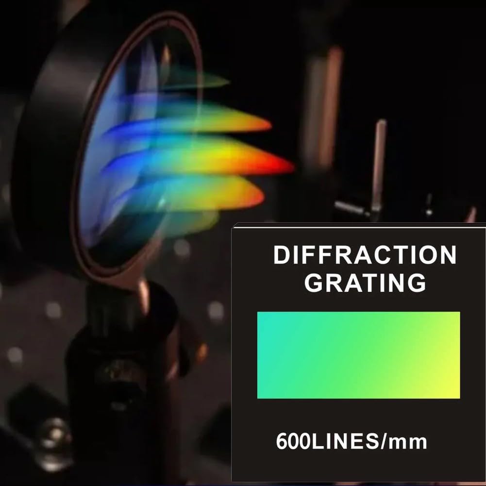 Zilimontt Transmission Beugungsgitter, holografischer Beugungsgitterschieber für Spektrophotometrie und optische Bildung, Spektrumzerlegung (300)