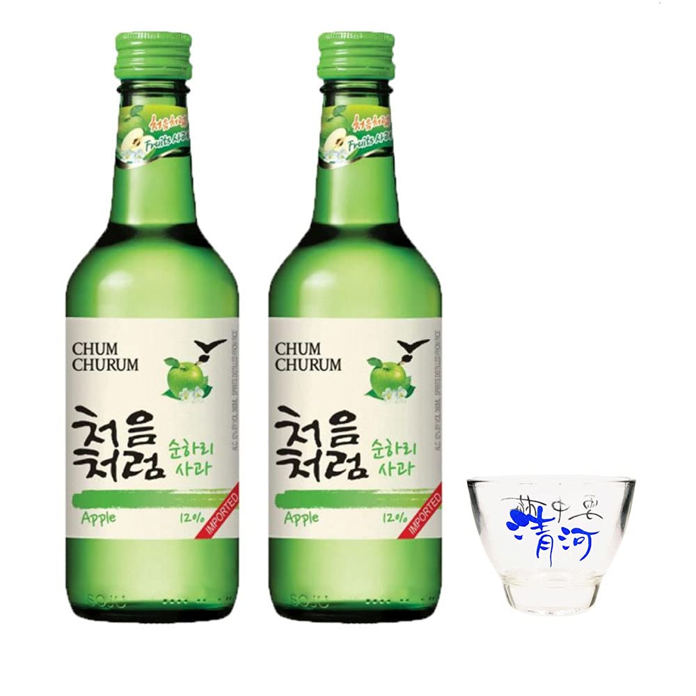 Lotte Chum Churum SOONHARI Soju Gift Box Set - Apple Flavour 12% Alc/vol 350ml (Pack of 2)