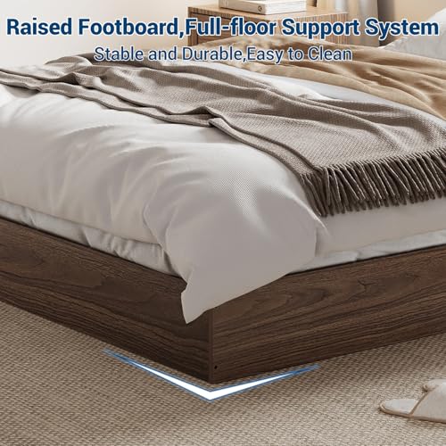 Image of GarveeHome California King Wood Platform Bed Frame,Wooden Bed Frame Without Headboard, Wood Slat Support,No Box Spring Needed, Easy Assembly