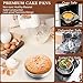 P&P CHEF Cake Pan Set of 4, Stainless Steel Baking Round Cake Pans Tins Bakeware for Birthday Wedding, Leak-proof & Easy Clean, Mirror Finish & Easy Releasing, 6 Inch