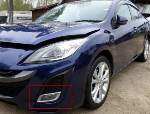FEILIDAPARTS FOG LIGHT AND GRILLE,INTENDEWD FOR 2009-2013 MAZDA 3