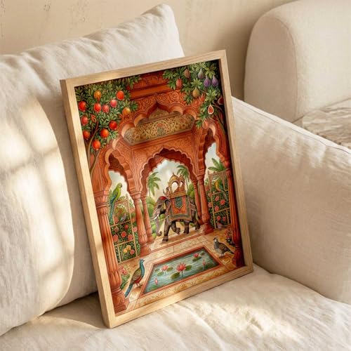 Image of kotart Traditional Art Wall Painting Home Decoration With Frame For Living Room Bed Room Hotel Wall Decor Digital Reprint Engineered Wood (14X20 inch)