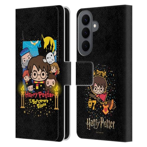 Image of Head Case Designs Officially Licensed Harry Potter Sorcerer's Stone Deathly Hallows I Leather Wallet Case Compatible With Samsung Galaxy S26 Plus