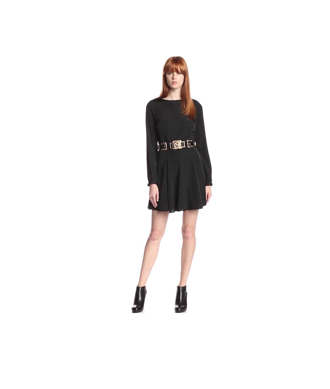 StyleStalker Women's Love Train Long Sleeve Dress with Belt