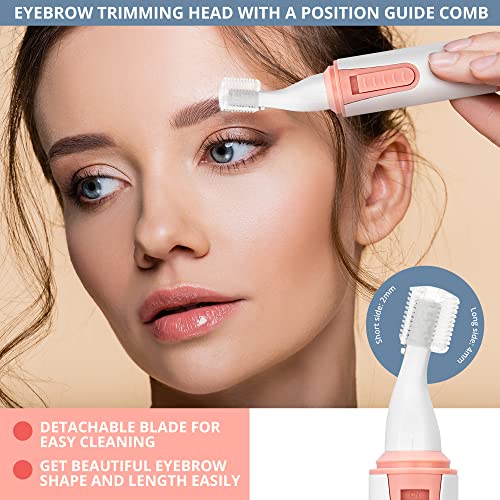 Nose Hair Trimmer & Eyebrow Trimmer For Women, 2 In 1 Trimmer For Women Professional Painless Ear And Nose Trimmer With Ipx5 Waterproof, Battery, Womens Nose Hair Trimmer For Nose, Ear, Eyebrow, Arms #TOP3
