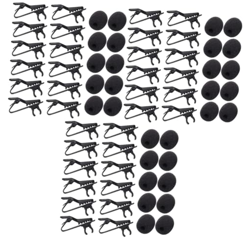 Accessoires de microphone TOYANDONA avec mousse de protection et clips pour prise de parole