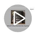 Image of BOXJOY 5 Shelf Shoe Rack with 5 Doors, Magnets, 5 Hook Steel Holder & Wooden Hammer for Home Storage PP Plastic Organizer with Metal Door Frame to Cover Chappal Slipper Sandals Shoes Box Stand (Black)