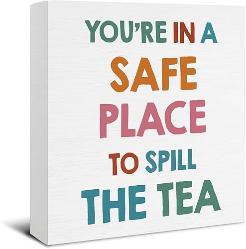 Decoración de oficina de terapeuta, decoración de oficina de consejero, letrero de escritorio de salud mental, letrero de escritorio con texto en