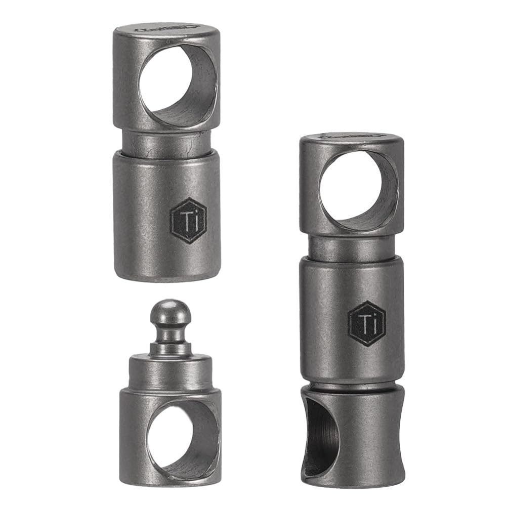 KeyUnity Connecteur porte-clés amovible, porte-clés pivotant à double extrémité en titane pour mousqueton