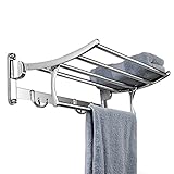 Candora Wall Mounted Shelf Towel Rack Stainless Steel Brushed Towel Shelf Towel Holder (50cm / 20in)