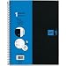 Miquelrius Single Subject Spiral Notebook, Graph/Quad Pages, Blue, 80 Sheets (8.5" x 11")
