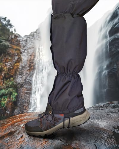 Image of Gipfel Alpine Fitted Gaiter for Hiking in Snow and rain, Climbing, Trekking, Waterproof Windproof Sandproof, with Secure Fasten Belt, Adjustable Hiking Gaiters, Lightweight (1 Pair)