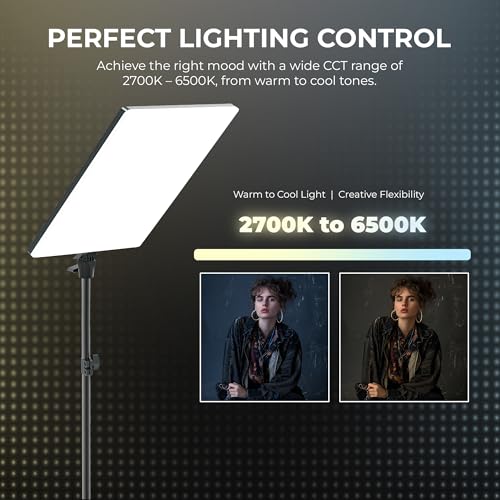 Image of Digitek (DPL 019) Ultra Slim Bi-Color 80W LED Panel Light, 2700K-6500K, 480 LEDs, 180 Rotation, Dimmable, Remote Control, ABS Body for Studio & Content Creation