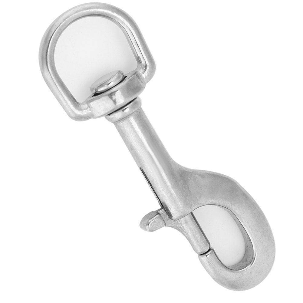 316 Gancho De Acero Inoxidable De Resorte Giratorio De Ojos Juego De Pernos Buceo Accesorio (90MM, Blanco)
