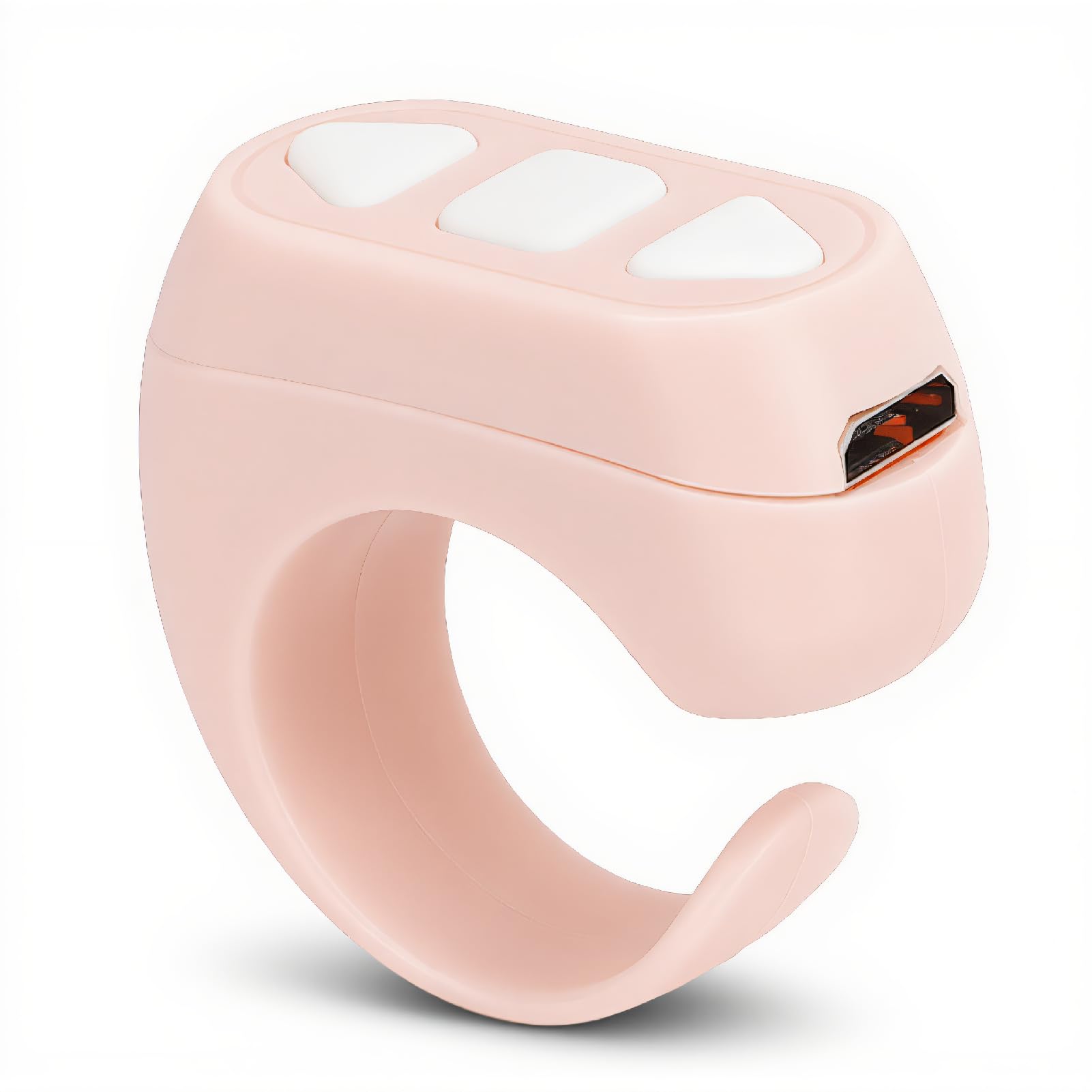 Bluetooth Page Turner Ring pour Kindle APP, Compatible iOS Android (Rose)