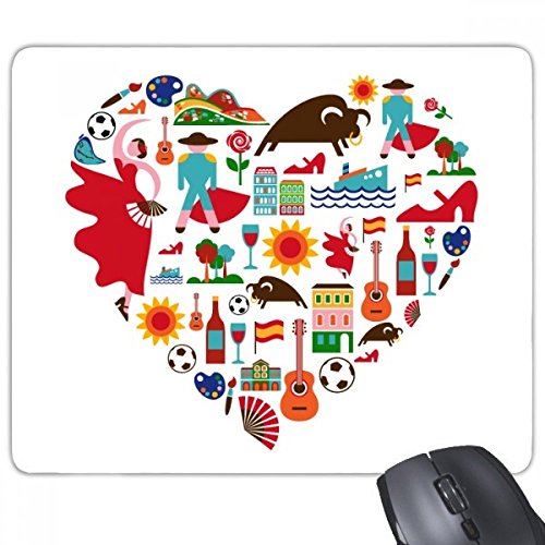 Tapis de souris Espagne caoutchouc tapis de jeu rectantulaire drapeau espagnol