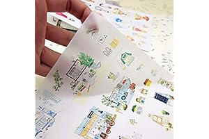 Alinacutle Self-Adhesive Washi Tape Paper Sheets for Crafts and Decoration