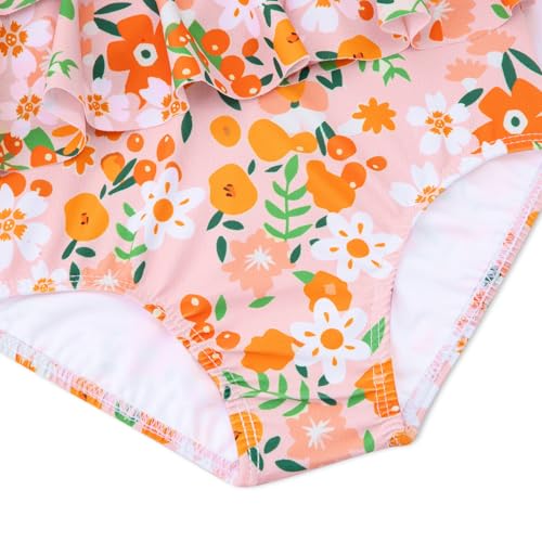 Image of Girls One Piece Swimsuits Cute Ruffles Swimming Bathing Suit with Adjustable Straps Beach Pool Kids Swimwear 3T-12