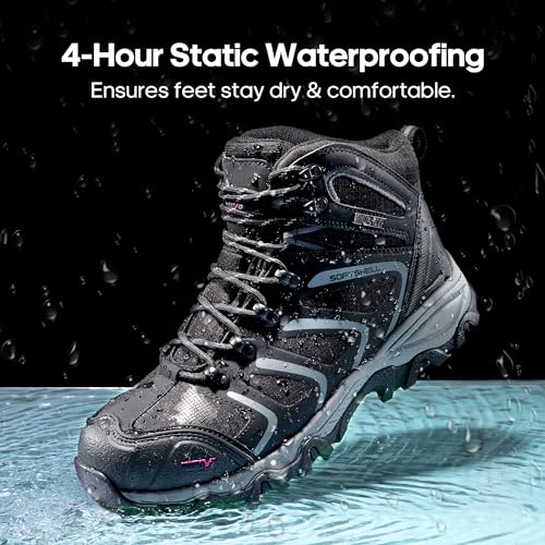Image of NORTIV 8 Waterproof Work Boots for Men Steel Toe Safety Construction Boots ARMADILLO-STL