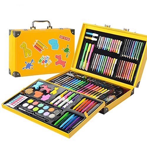 MIKLL 159 Pièces De Crayons À Colorier Art Set Aquarelle Crayon De Couleur Crayon À l'huile Pastel Pinceau Stylos pour Dessiner Et Dessiner Set De Peinture pour Enfants Artiste Débutant Inspiration