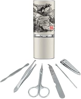 Tyrannosaurus Rex In Chinese Ink Painting Trex Stainless Steel Manicure Pedicure Grooming Beauty Care Travel Kit