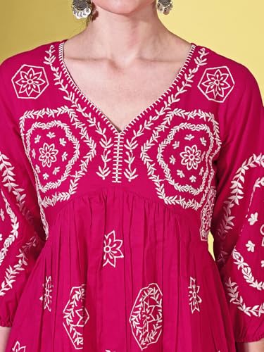 Image of Womanista Embriodery frock suit set for womens | coord set for womens cotton | co ord sets for women stylish | co ord sets for women casual wear