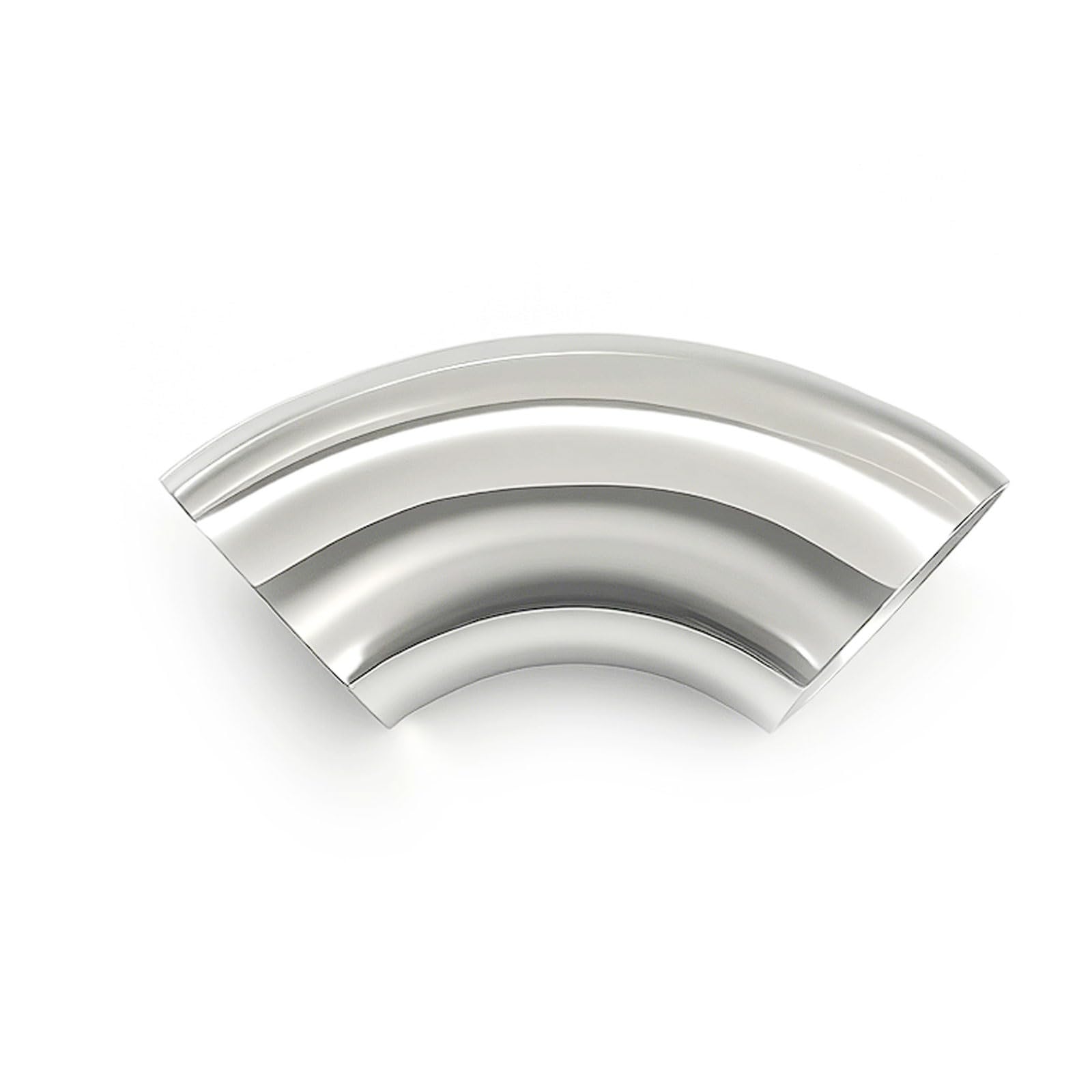 Confezione da 2 Pezzi di Gomito saldato a 90 Gradi in Acciaio Inox 304 Stile Raccordo rapido per idropulitrice, Finitura lucidata a Specchio Stampata per Linea Acqua(Φ76*2)