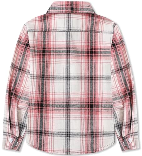 Image of SANGTREE Girls & Women's Long Sleeve Flannel Plaid Shirt Button Down Shirts, 3 Months - US 2XL