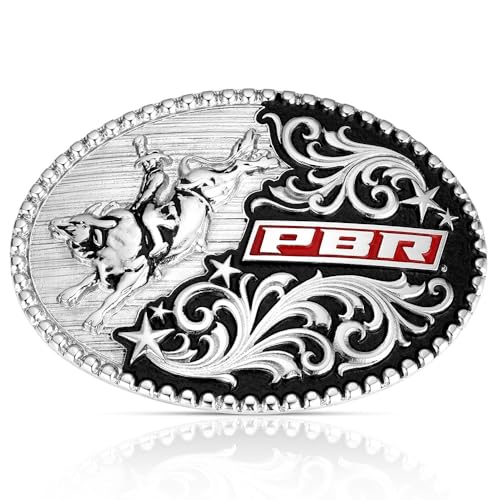 Montana Silversmiths Rodeo Series Attitude Western Belt Buckle (Eight Seconds Style PBR)