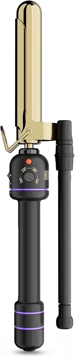 Hot Tools Pro Artist 24K Gold Marcel Iron | Long Lasting Curls, Waves (1 in) | Spring-Free Design with Locking Rotating Handle to Reduce Strain, Creates Long-Lasting Bouncy Curls