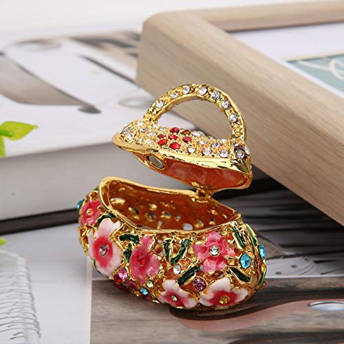 Small Trinket Box Ornament, Enameled Vintage Jewelry Box Earring Ring Holder For Home Dresser Decor, Gift Box #TOP2