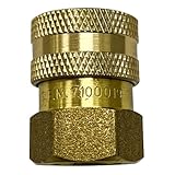 Simpson Cleaning 7100019 Replacement QC Socket for Pressure Washer Hoses Up to 4500 PSI, Brass, 3/8-Inch FNPT, Gold