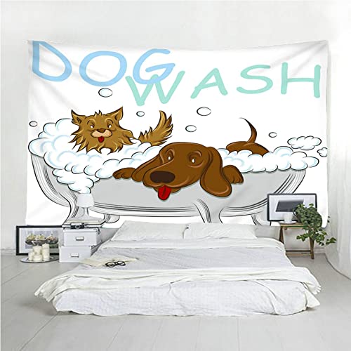 Décoration murale tissu Isdreem grand format lavable marron - 4