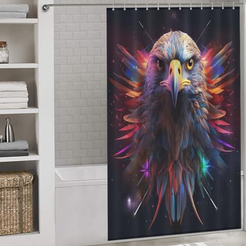 Rideau de douche imperméable anti-éclaboussures pour baignoire 140x183cm