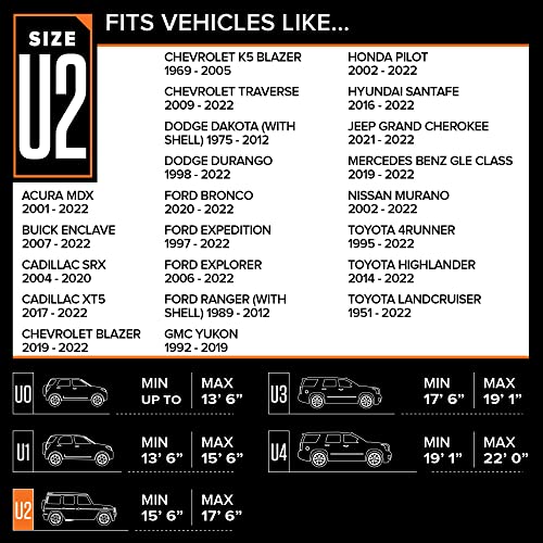 Budge Lite Suv Cover Dirtproof, Scratch Resistant, Breathable, Dustproof, Fits S.u.vs Up To 210", Gray #TOP5