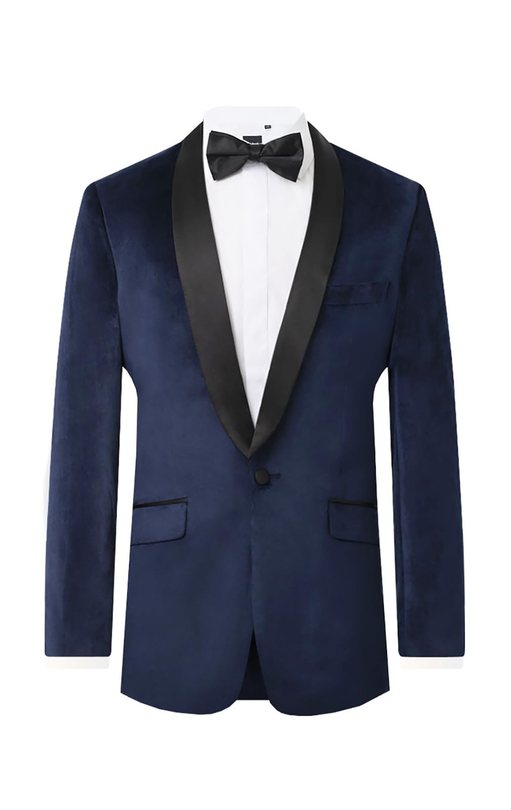 Dobell Mens Navy Blue Tuxedo Dinner Jacket Slim Fit Velvet Contrast Shawl Lapel-42R
