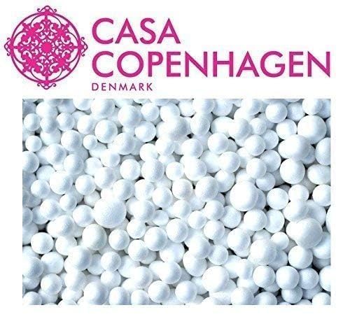 Image of Casa Copenhagen Premium Virgin Grade Thermocol Balls Refill for Pillows, Sofa, Bean Bags, Soft Toys & Beans for Bean Bag Refill 1 Kg (White)