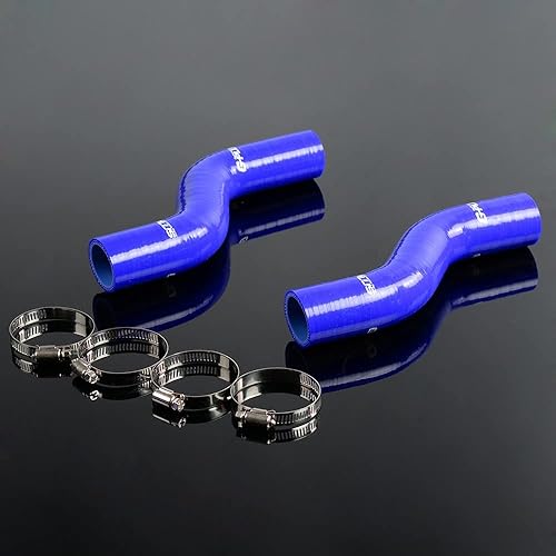 PIT66 Kit de manguera de radiador de silicona, compatible con Nissan Datsun 240Z260Z 1970-1975, azul con abrazaderas