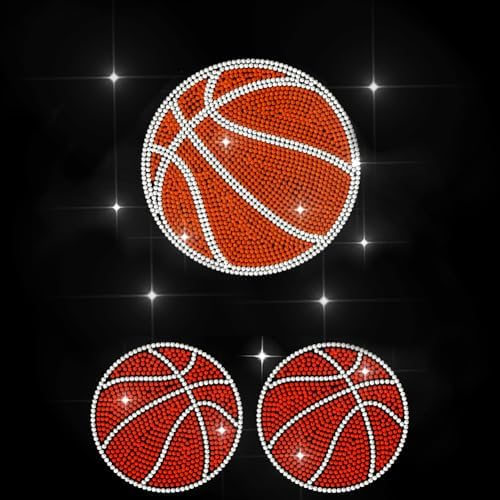 Amazon.com: MAYJOYDIY Basketball Rhinestone Iron on Hotfix Transfer ...