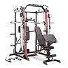 Marcy-Smith-Machine-Cage-System-Home-Gym-Multifunction-Rack-Customizable-Training-Station-SM-4033-Red Marcy Smith Machine Cage System Home Gym Multifunction Rack, Customizable Training Station SM-4033, Red