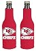 NFL Football 2014 Team Color Logo Bottle Suit Holder Cooler 2-Pack (Kansas City Chiefs)