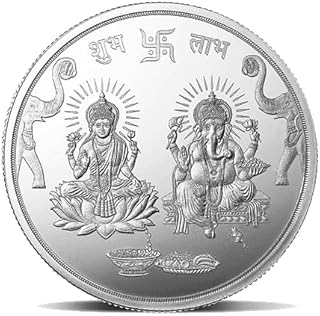 Luxmi Ganesh Ji Coin Diwali Coin Dhanteras Coin Deepawali Coin Dhanteras Silver Dhanteras Diwali Coin Silver 10 Gram