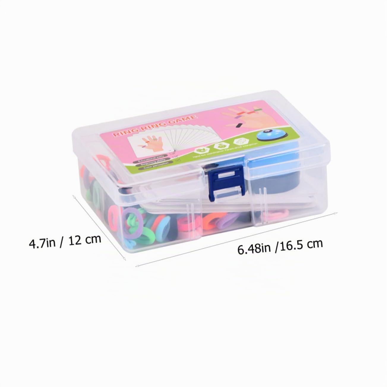 Jouet Anneau De Doigt Éducatif Bague Colorée pour Jeu Parent-Enfant Jouet D’Anneau Drôle pour Enfants Surface Lisse Cadeau Créatif 6.50X4.72X2.36 in